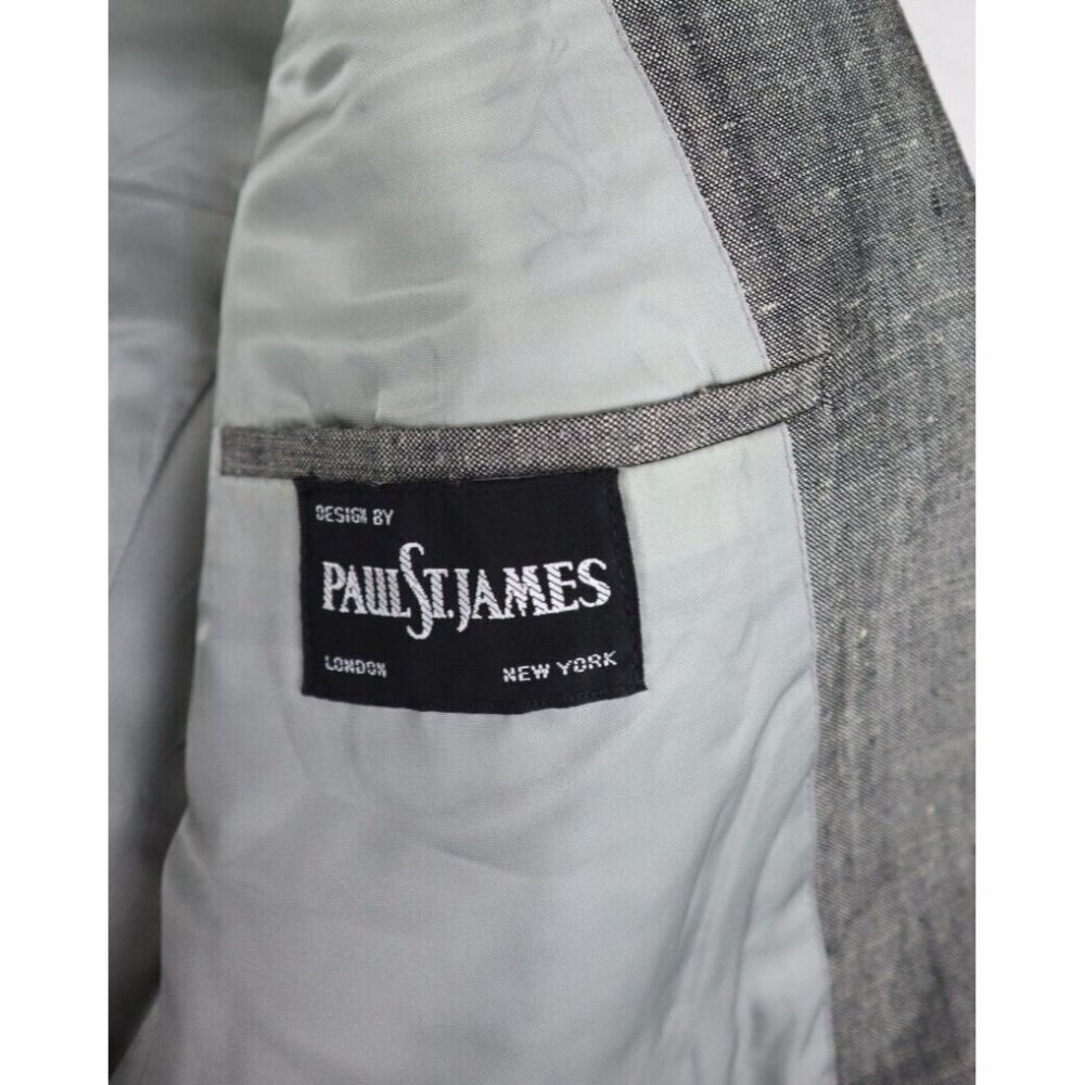 Paul St. James Men's Blazer Jacket Gray Two Butto… - image 5